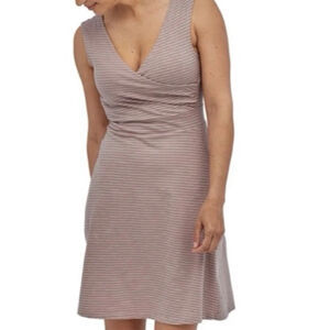 Women's Patagonia Dress XS Pink Striped Sleeveless